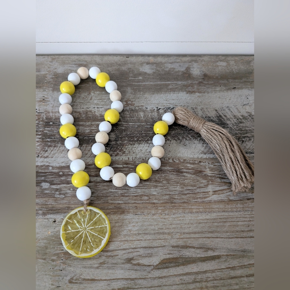 Lemon Wooden Bead Garland 🍋